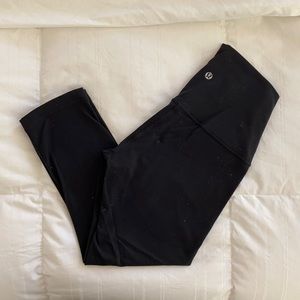 Lululemon black Wunder under crops